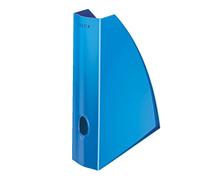 LEITZ Porte-revues WOW, DIN A4, plastique, bleu métallique