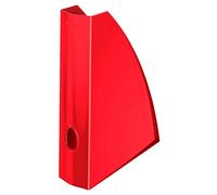 Leitz Porte-revues A4 WOW – plastique, rangement magazines et documents A4 – rouge