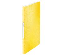 Leitz - Porte-Vues A4, 20 Pochettes Transparentes, 40 Vues, Organisation et Présentation de Documents, Couverture Souple Polypropylène Durable, Usage Bureau Maison École, Jaune WOW, 46320023
