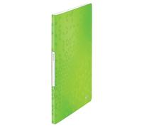 Leitz - Porte-Vues A4, 20 Pochettes Transparentes, 40 Vues, Organisation et Présentation de Documents, Couverture Souple Polypropylène Durable, Usage Bureau Maison École, Vert WOW, 46320023