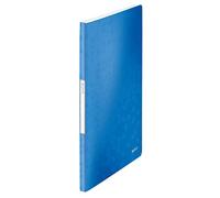 Leitz Protège-documents Wow - 20 pochettes transparentes A4, 40 vues - Couverture polypropylène bleu