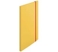 Leitz – Porte-vues A4 46700019 – 20 pochettes (40 feuilles), 3 rabats, bande élastique, Jaune Cosy