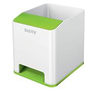 Leitz Pot à crayons WOW – amplificateur de son – Blanc/Vert