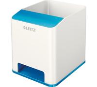 LEITZ Pot à crayons Sound WOW Duo Colour 2 compartiments bleu