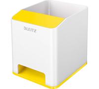 LEITZ Pot à crayons Sound WOW Duo Colour 2 compartiments jaune