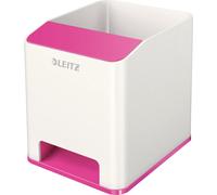 LEITZ Pot à crayons Sound WOW Duo Colour 2 compartiments rose