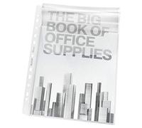 Leitz Premium, Pochettes Plastique Perforées A4 à Soufflet, Grande Capacité 200 Feuilles, Polypropylène 180 Microns, Rabat sur le Haut, Lot de 5, 47523003