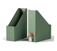 Leitz Puro - Lot de 2 porte-revues A4 durables, compatibles avec étagères et cubes de rangement, capacité 900 feuilles (80 g/m²), organiseur de bureau pour maison et bureau 10 x 25 x 30 cm, Vert clair
