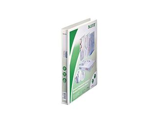 Leitz Rapid Classeur à anneaux Presentation, A4, 20 mm, A4, 2 anneaux 20 mm | Mécanisme rapide pour présenter les documents, avec pochettes collées des deux côtés et bords soudés.