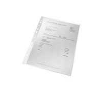 Leitz Pochettes A4, Lot de 100, Bande Plastique Perforée, Surface Mate Gaufrée, Épaisseur 100 Microns, 100% Recyclable, Écologique, Recycle, Transparent, 47911003