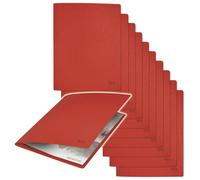 Leitz Recycle - Chemise de Présentation en Carton, Capacité 250 Feuilles A4, Barre d'Attache en Métal, Carton 100% Recyclé & Recyclable, Eco-Responsable & Neutre en CO2, Gamme Recycle, Rouge, 39040025