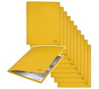 Leitz Recycle - Chemise de Présentation en Carton, Capacité 250 Feuilles A4, Barre d'Attache en Métal, Carton 100% Recyclé & Recyclable, Eco-Responsable & Neutre en CO2, Gamme Recycle, Jaune, 39040015