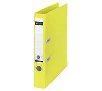 Leitz Recycle Classeur à anneaux A4 180°, lot de 10, dos de 5 cm, 350 jaune | Mécanisme 180° breveté, ouverture 50 % plus large pour un classement 20 % plus rapide et organisé.