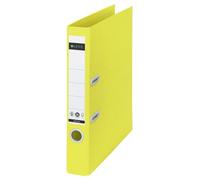 Leitz Recycle - Classeur à Levier 180°, Capacité 350 Feuilles A4, PP 100% Recyclable & Carton Recyclé, Eco-Responsable & Neutre en CO2, Gamme Recycle, Jaune, 10190015