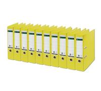 Leitz Recycle - Classeur à Levier 180°, Capacité 600 Feuilles A4, PP 100% Recyclable & Carton Recyclé, Eco-Responsable & Neutre en CO2, Gamme Recycle, Jaune, 10180015