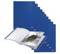 Leitz Recycle - Porte-vues, 20 Pochettes pour Documents A4, Dossier Léger de Qualité Supérieure, 100% Recyclable, Eco-Responsable & Neutre en CO2, Gamme Recycle, Bleu, 46760035