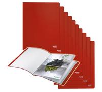 Leitz Recycle - Porte-vues, 40 Pochettes pour Documents A4, Dossier Léger de Qualité Supérieure, 100% Recyclable, Eco-Responsable & Neutre en CO2, Gamme Recycle, Rouge, 46770025