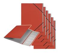 Leitz Recycle - Trieur A4 à 6 Onglets & Index, 100% Recyclé & Recyclable, Eco-Responsable & Neutre en CO2, Gamme Recycle, Rouge, 39140025