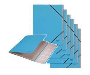 Leitz Recycle - Trieur A4 à 6 Onglets & Index, 100% Recyclé & Recyclable, Eco-Responsable & Neutre en CO2, Gamme Recycle, Bleu, 39140035