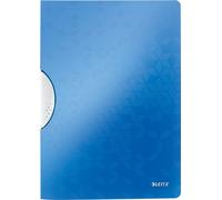 LEITZ Reliure à clip WOW ColourClip DIN A4 PP bleu métallique