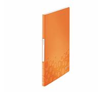 Leitz Reliure Protège-Documents A4, 20 Pochettes, 40 Pages, Pochettes Transparentes, Orange Métallisé, WOW, 46310044