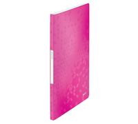 Leitz Reliure Protège-Documents A4, 20 Pochettes, 40 Pages, Pochettes Transparentes, Rose Métallisé, WOW, 46310023