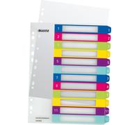 LEITZ Répertoire en plastique WOW Chiffres A4 extra large 1-12