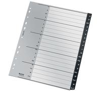 LEITZ Répertoire pour classeurs recycle 1207 plein format, grande largeur A-Z noir 20 pièces, 1 jeu