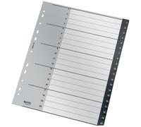 LEITZ Répertoire pour classeurs recycle 1211 plein format, largeur excessive 1-20 noir 20 pièces, 1 jeu