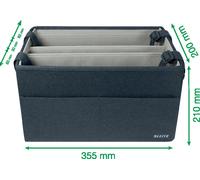 LEITZ Sac de rangement Desk Sharing en tissu gris velours avec poignées