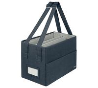 Leitz, Sac de rangement en tissu avec couvercle, pour ordinateur portable "14", Idéal pour le bureau, la maison et l'école, 3 compartiments, poignées réglables, Gris velours, 67240089