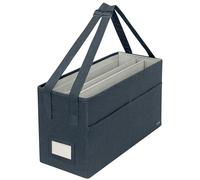 Leitz, Sac de rangement en tissu avec couvercle, pour ordinateur portable 16'', Idéal pour le bureau, la maison et l'école, 3 compartiments, poignées réglables, Gris velours, 67230089