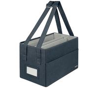 Leitz - Sac de Rangement pour Bureau, Sac Cabas en Tissu pour Accessoires de Bureau, Sac de Transport Pliable, Poignées Réglables, Sac pour Ordinateur Portable, 370 x 210 x 220 mm, Gris (65760089)