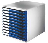 Leitz Set A Formulaire, 10 Tiroirs, Gris-Clair/Bleu
