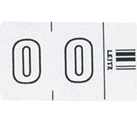 LEITZ Signal numérique Orgacolor "0" sur bande blanche 100 pièces