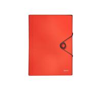 Leitz Solid - Trieur - 6 compartiments - 6 positions - A4 - pour 250 feuilles - à onglets - rouge