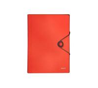 Leitz Solid - Trieur - 6 Compartiments - 6 Positions - A4 - Pour 250 Feuilles - À Onglets - Rouge