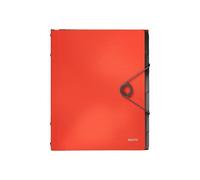 Leitz Solid - Trieur - 6 Positions - A4 - Pour 200 Feuilles - À Onglets - Rouge