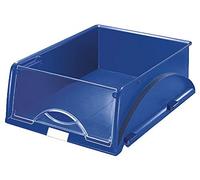 Leitz Corbeille à courrier Sorty en polystyrène 100% recyclable A4 Bleu – Lot de 1