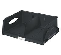 Leitz Corbeille à courrier Sorty en polystyrène A4 100% recyclable Noir – Lot de 1