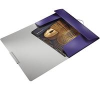 Leitz Style Chemise 3 Rabat en Plastique Bleu foncé 39770069 Bleu Foncé Effet Brossé