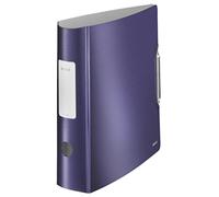 Leitz Style Classeur à Levier 80 mm en Plastique Dos de 8,2 cm 11080069 Bleu foncé Effet Brossé