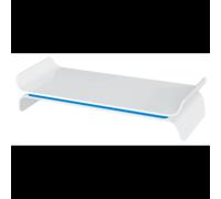Leitz Ergo WOW Support d'Écran Ajustable, Hauteur Réglable sur 2 Positions, Bleu/Blanc, 65040036