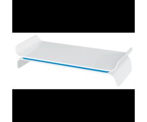 Leitz Support Écran Plat Bureau 68.6cm (27") Bleu/Blanc - Montage Bureau, Hauteur Ajustable Manuelle, 483x209x112mm, 1.24kg - Réf: 65040036