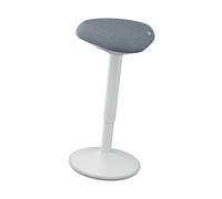Leitz, Tabouret Assis-Debout Ergonomique, Pivotant & à bascule, Hauteur réglable de 57 à 82 cm, Chaise / Siège de bureau, Supporte jusqu'à 110kg, Gamme Ergo, Gris clair, 65450085