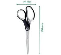 Leitz Ciseaux Titane, Pour Droitiers ou Gauchers (Ambidextre), 180 mm, Fournitures de Bureau, Grip Ergonomique, Noir