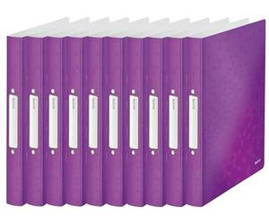Leitz Wow 2-O Lot de 10 classeurs en polypropylène Violet 25 mm A4