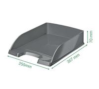 Leitz Wow 52263095 Lot de 5 corbeilles à courrier Noir Format A4