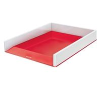 Leitz WOW 53611026 Corbeille à courrier A4 Blanc/Rouge