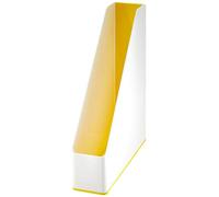 Leitz WOW 53621016 Duo Colour Lot de 4 porte-revues Format A4 Bicolore Blanc/jaune